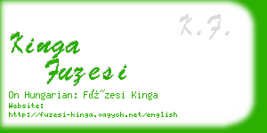 kinga fuzesi business card